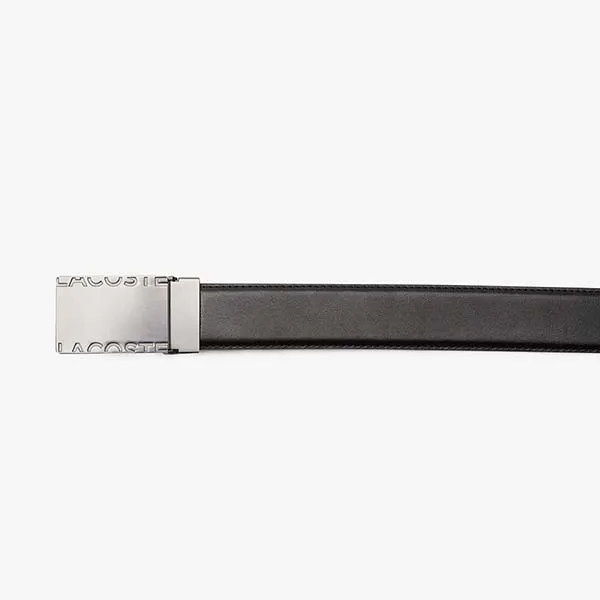 Thắt Lưng Nam Lacoste Men's Branded Metal Plate Belt RC4059 Màu Đen Size 110