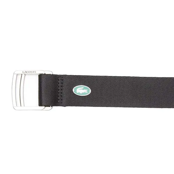 Thắt Lưng Nam Lacoste Men's Casual Contrast Croc Canvas Belt RC4055 - 000 Màu Đen Size 110