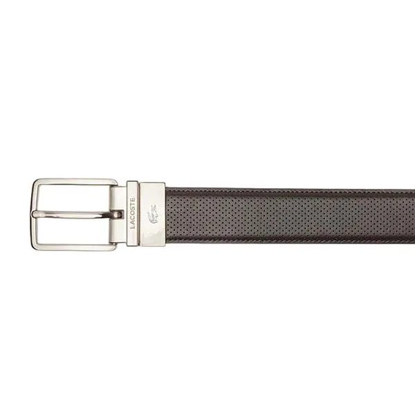 Thắt Lưng Nam Lacoste Men's Engraved Buckle Reversible Piqué Leather Belt RC4002 - 110 - BRW Màu Nâu