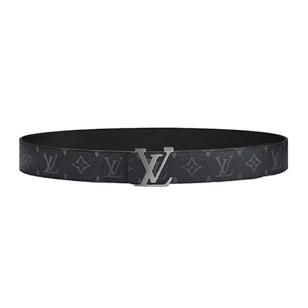 Thắt Lưng Nam Louis Vuitton LV Initiales Double Sided Belt M9043 Bản 4cm Màu Xám Đen Size 95 - 3