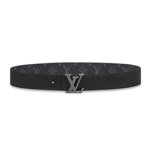 Thắt Lưng Nam Louis Vuitton LV Initiales Double Sided Belt M9043 Bản 4cm Màu Xám Đen Size 95 - 4