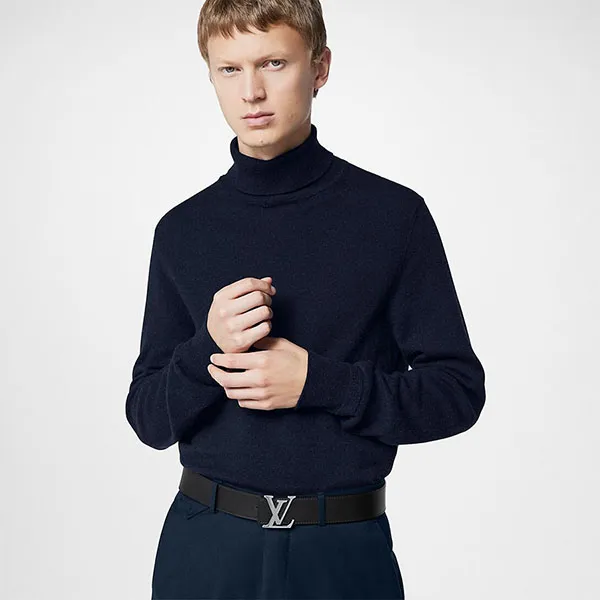 Thắt Lưng Nam Louis Vuitton LV Initiales Double Sided Belt M9043 Bản 4cm Màu Xám Đen Size 95 - 5