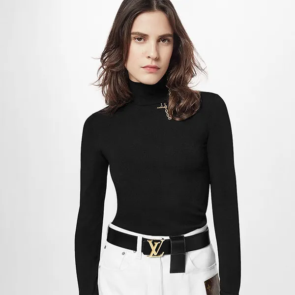 Thắt Lưng Unisex Louis Vuitton LV M0566Q Initials Reversible Belt Màu Nâu Đen Size 90