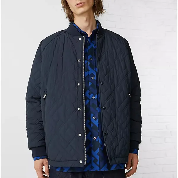Áo Khoác Nam Tommy Hilfiger TH Monogram Quilted Bomber Jacket MW27693-401 Màu Xanh Navy Size S - Thời trang - Vua Hàng Hiệu