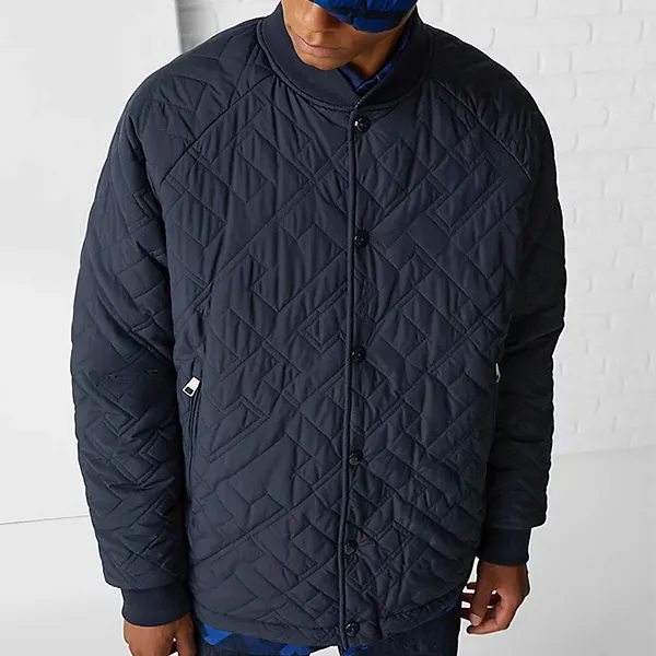 Áo Khoác Nam Tommy Hilfiger TH Monogram Quilted Bomber Jacket MW27693-401 Màu Xanh Navy Size S - Thời trang - Vua Hàng Hiệu