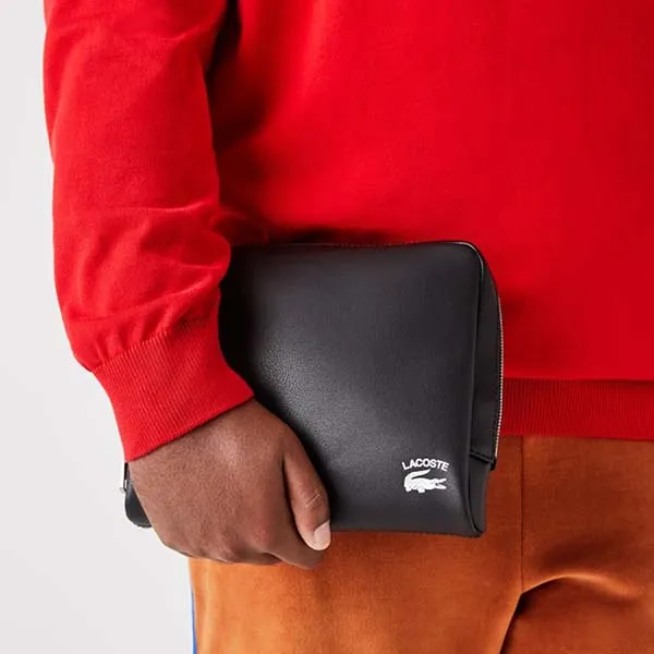 Túi Cầm Tay Nam Lacoste Classic Clutch Black NH4013PN - 000 Màu Đen