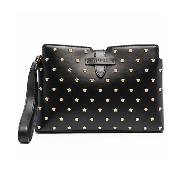 Túi Cầm Tay Nam Versace Medusa Motif Clutch Bag 1000730 DVTMED-1B00V Màu Đen - Túi xách - Vua Hàng Hiệu