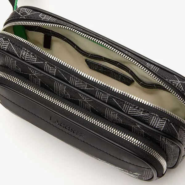 Túi Đeo Chéo Lacoste The Blend Monogram Print Small Crossbody NU4138 - L38 Màu Đen