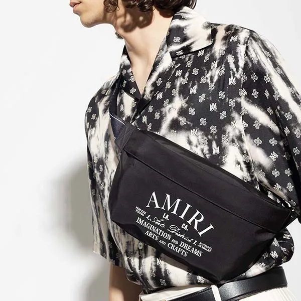 Túi Đeo Chéo Nam Amiri Black With Logo Printed PF23MCL002 001 Màu Đen - Túi xách - Vua Hàng Hiệu