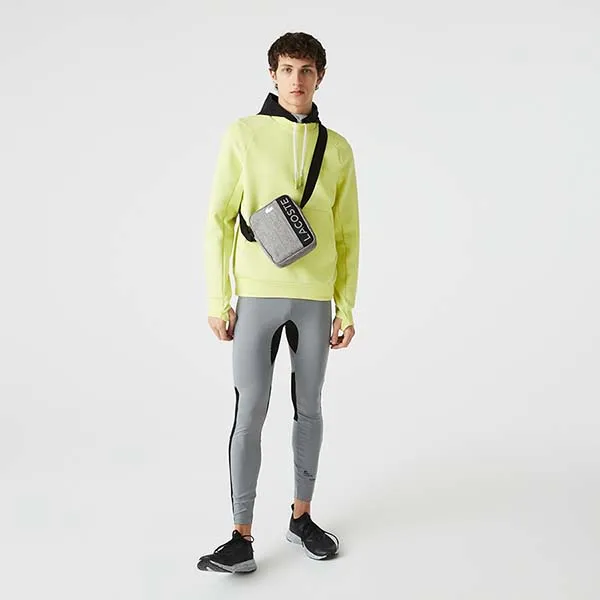 Túi Đeo Chéo Nam Lacoste Men's Neocroc Branded Canvas Crossbody NH3886NZ Màu Xám