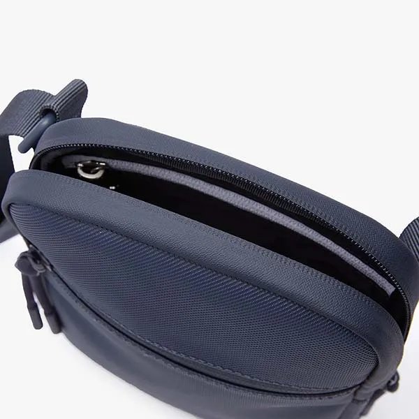 Túi Đeo Chéo Nam Lacoste Small Flat Cross Bag In Coated Canvas NH3307 - B88 Màu Xanh Navy - Túi xách - Vua Hàng Hiệu