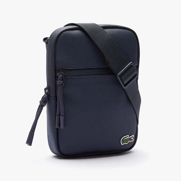 Túi Đeo Chéo Nam Lacoste Small Flat Cross Bag In Coated Canvas NH3307 - B88 Màu Xanh Navy - Túi xách - Vua Hàng Hiệu