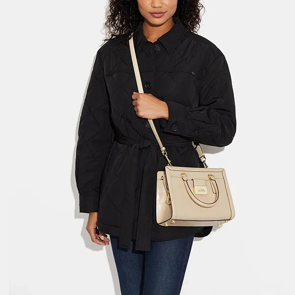 Túi Đeo Chéo Nữ Coach Grace Carryall CF389 Màu Be
