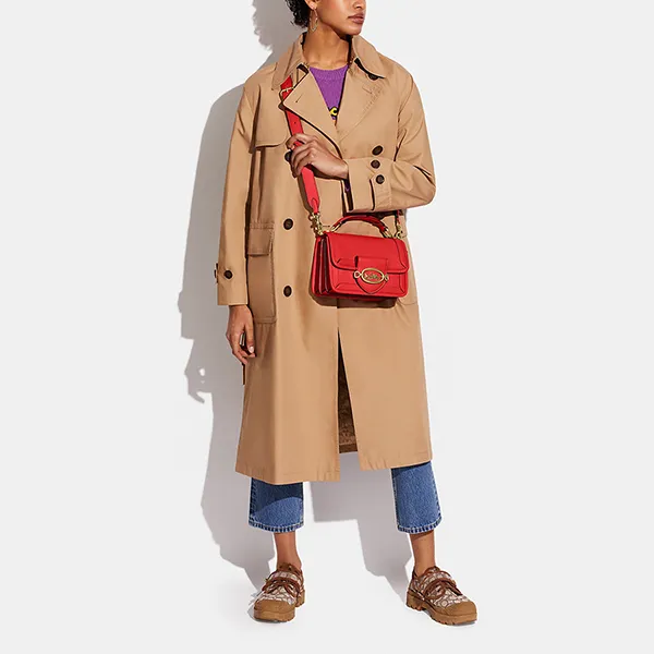 Túi Đeo Chéo Nữ Coach Hero Shoulder Bag C8449 Màu Đỏ - Túi xách - Vua Hàng Hiệu