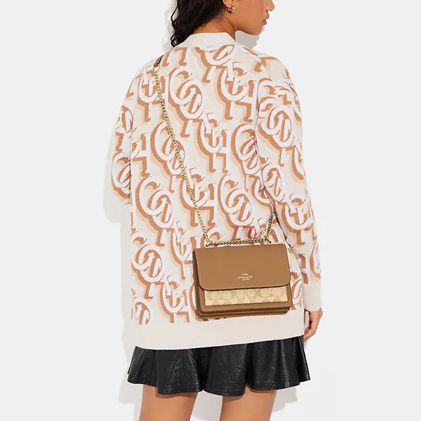 Túi Đeo Chéo Nữ Coach Klare Crossbody In Signature Canvas 91019 Màu Nâu