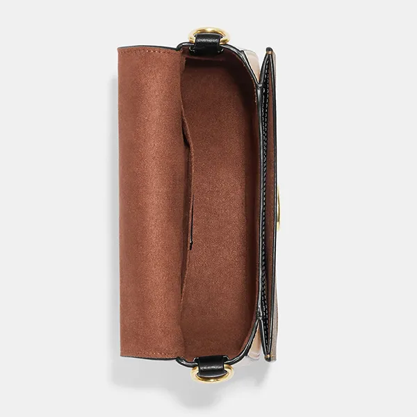 Túi Đeo Chéo Nữ Coach Morgan Saddle Bag In Colorblock Signature Canvas CE565 Màu Nâu Khaki