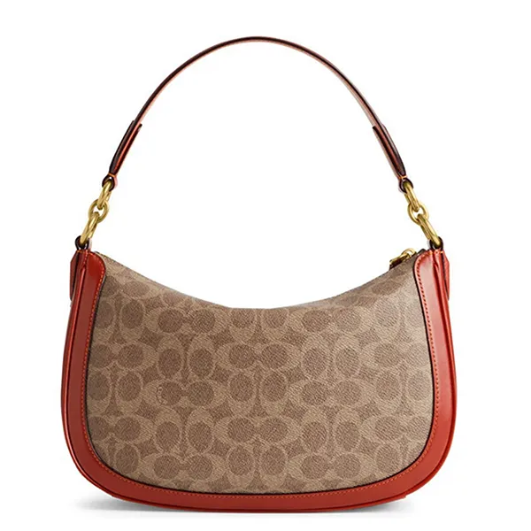 Túi Đeo Chéo Nữ Coach Sutton Crossbody in Signature Canvas 52577 Màu Nâu Đỏ