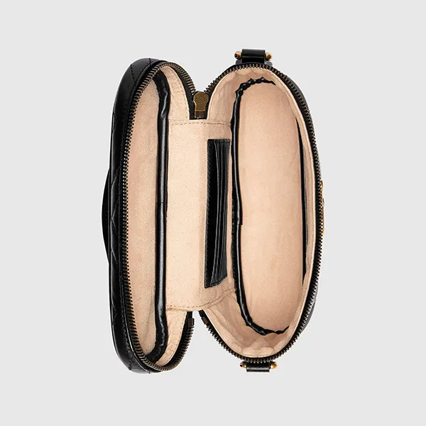 Túi Đeo Chéo Nữ Gucci GG Marmont Mini Bag 672253 DTDHT 1000 Màu Đen