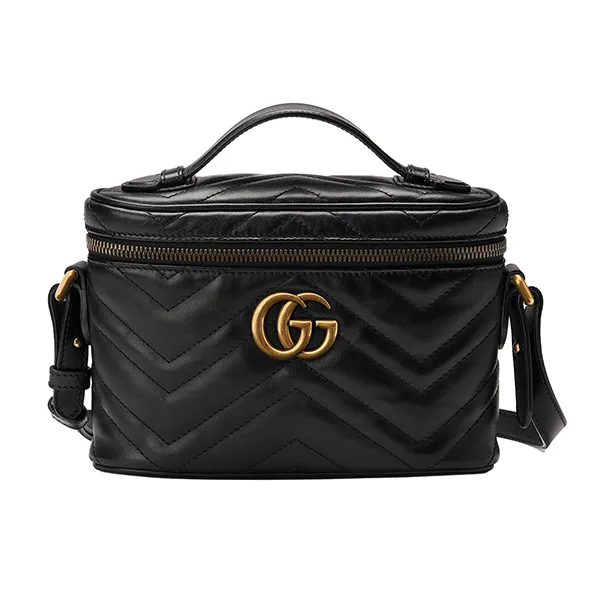 Túi Đeo Chéo Nữ Gucci GG Marmont Mini Bag 672253 DTDHT 1000 Màu Đen