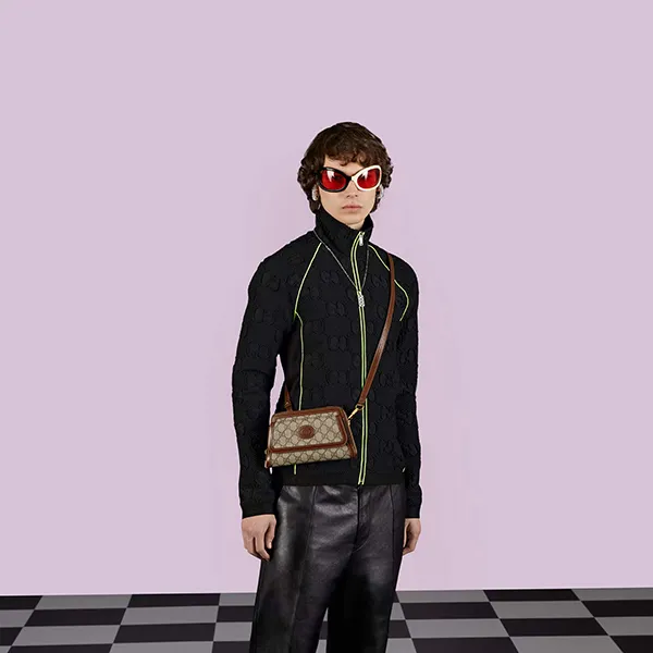 Túi Đeo Chéo Gucci Mini Bag With Interlocking G 723177-92TCG-8563 Màu Nâu
