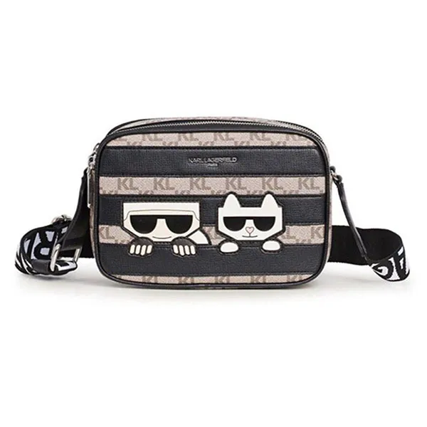 Túi Đeo Chéo Nữ Karl Lagerfeld Paris Camera Crossbody Bag Tan Màu Be Đen - Túi xách - Vua Hàng Hiệu