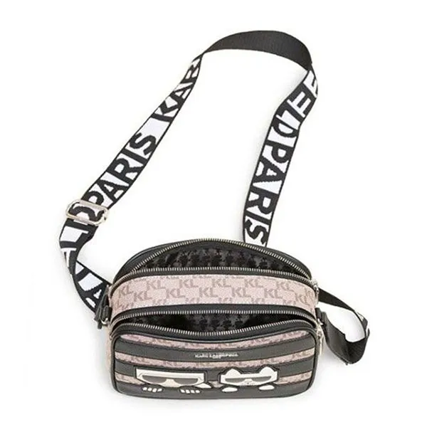 Túi Đeo Chéo Nữ Karl Lagerfeld Paris Camera Crossbody Bag Tan Màu Be Đen - Túi xách - Vua Hàng Hiệu