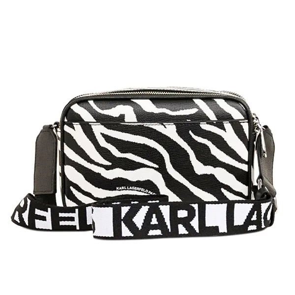 Túi Đeo Chéo Nữ Karl Lagerfeld Paris Maybelle Crossbody Màu Đen Trắng