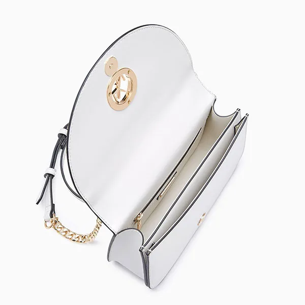 Túi Đeo Chéo Nữ Lyn Circle Crossbody Bags LL23FBS243 Grey Màu Xám Trắng