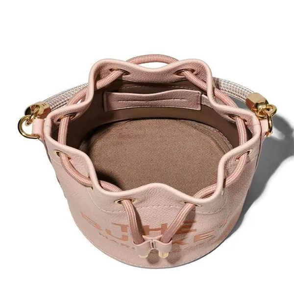 Túi Đeo Chéo Nữ Marc Jacobs Women's Pink The Leather Bucket Bag Màu Hồng - Túi xách - Vua Hàng Hiệu