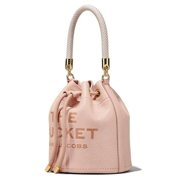 Túi Đeo Chéo Nữ Marc Jacobs Women's Pink The Leather Bucket Bag Màu Hồng - Túi xách - Vua Hàng Hiệu