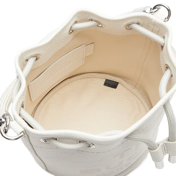 Túi Đeo Chéo Nữ Marc Jacobs Women's White The Leather Bucket Bag Màu Trắng - Túi xách - Vua Hàng Hiệu