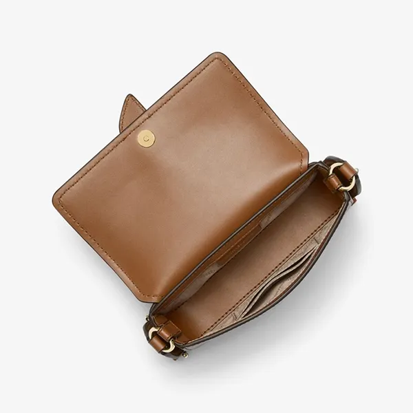 Túi Đeo Chéo Nữ Michael Kors MK Greenwich Extra-Small Sling Crossbody Bag 32S3GGRC1L Màu Nâu