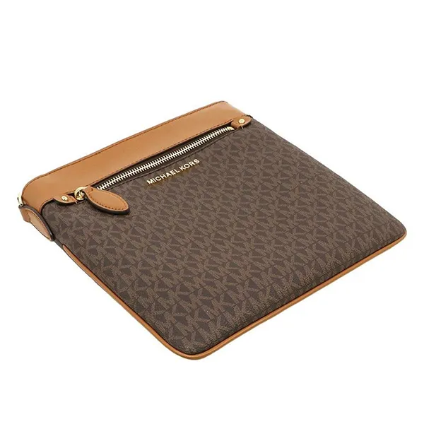 Túi Đeo Chéo Nữ Michael Kors MK Logo Crossbody 35S9GI7C7B Bag Màu Nâu