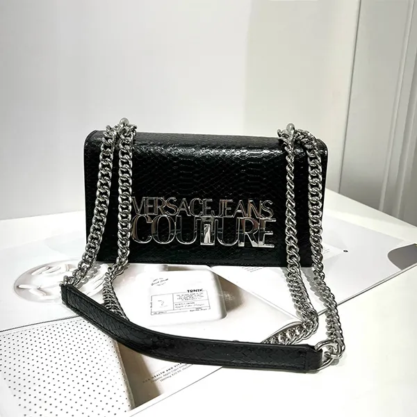 Túi Đeo Chéo Nữ Versace Jeans Couture Shoulder Bag With Logo 75VA4BL1ZS816 Màu Đen