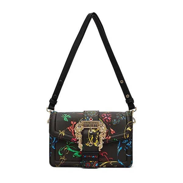 Túi Đeo Chéo Nữ Versace Jeans Couture Tracolla Stampata 71VA4BF1 71880 899 Baroque Borsa Màu Đen Họa Tiết