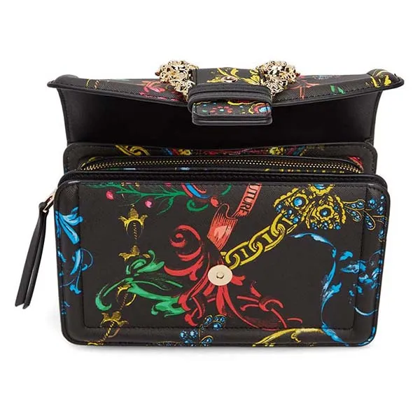 Túi Đeo Chéo Nữ Versace Jeans Couture Tracolla Stampata 71VA4BF1 71880 899 Baroque Borsa Màu Đen Họa Tiết