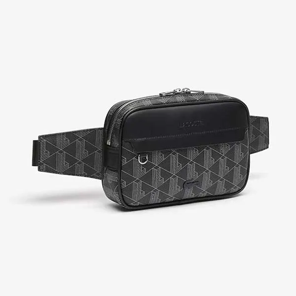 Túi Đeo Hông Nam Lacoste The Blend Monogram Print NH4004LX - H45 Màu Đen - Túi xách - Vua Hàng Hiệu