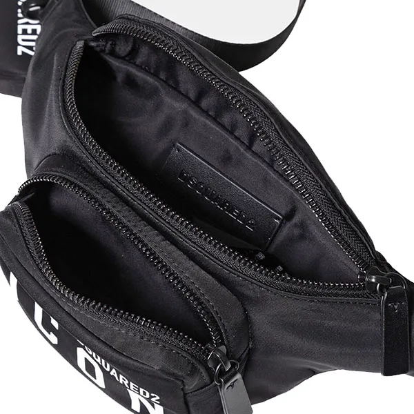 Túi Đeo Hông Nam Dsquared2 Be Icon Nylon Belt Bag Màu Đen