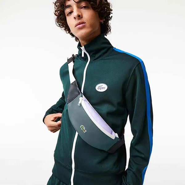 Túi Đeo Hông Nam Lacoste Men's Patchwork Effect Belt Bag NH4050HN - L19 Màu Xanh