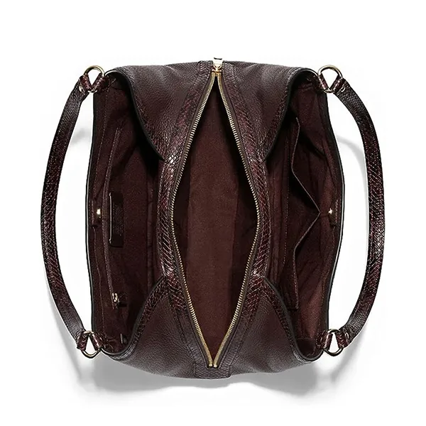 Túi Đeo Vai Nữ Coach Kristy Shoulder Bag In Leather C6830 Màu Nâu Đỏ