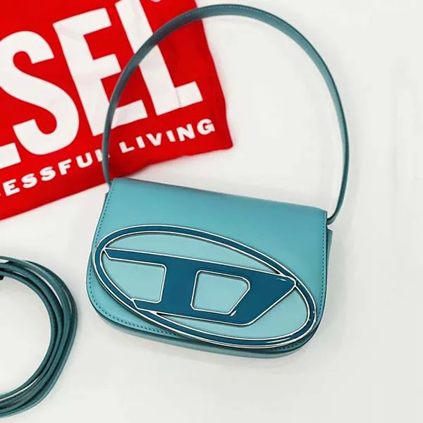 Túi Đeo Vai Nữ Diesel Sky Blue Leather 1DR P4494X08396T6237 Màu Xanh - Túi xách - Vua Hàng Hiệu