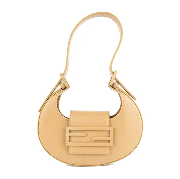 Túi Đeo Vai Nữ Fendi Cooki Pale Caramel Leather Mini Bag Màu Be - Túi xách - Vua Hàng Hiệu
