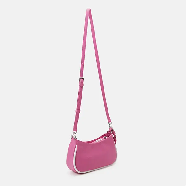 Túi Đeo Vai Nữ Versace Jeans Couture Range Bowling Logo Patch Bag Màu Hồng - Túi xách - Vua Hàng Hiệu