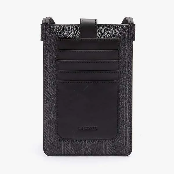 Túi Đựng Điện Thoại Nam Lacoste The Blend Monogram Canvas Smartphone Pouch NH3654 - H45 Màu Đen - Túi xách - Vua Hàng Hiệu