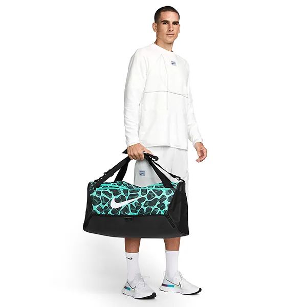 Túi Trống Nike Brasilia Duffel Bag DX5948-369 Màu Đen Xanh