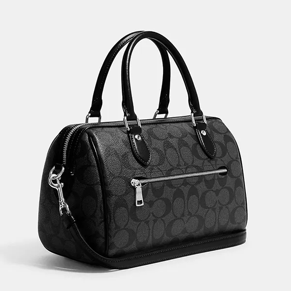 Túi Xách Coach Rowan Satchel In Signature Canvas CH280 Màu Đen