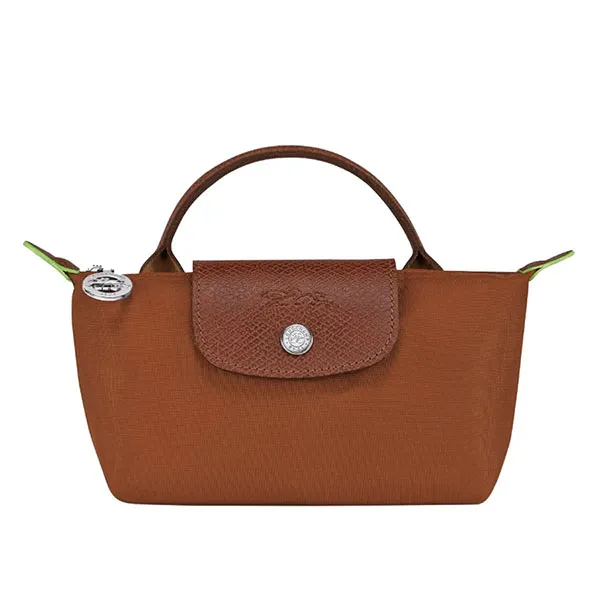 Túi Xách Longchamp Pouch With Handle Le Pliage Original 34175089504 Màu Nâu - Túi xách - Vua Hàng Hiệu
