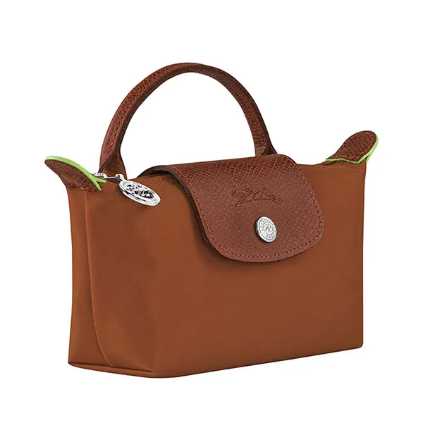 Túi Xách Longchamp Pouch With Handle Le Pliage Original 34175089504 Màu Nâu - Túi xách - Vua Hàng Hiệu
