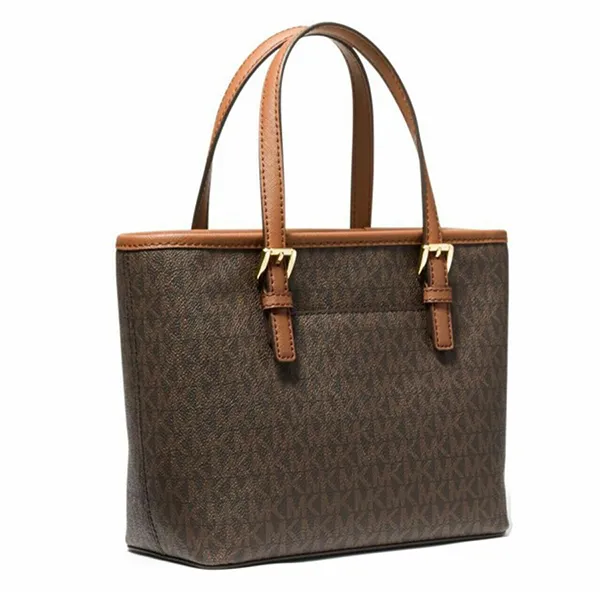 Túi Xách Tay Nữ Michael Kors MK Jet Set Travel Extra-Small Logo 35T9GTVT0B Màu Nâu - Túi xách - Vua Hàng Hiệu