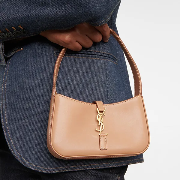 Túi Xách Tay Nữ Yves Saint Laurent YSL Mini Hobo Bag In Smooth Leather Màu Be Đậm - Túi xách - Vua Hàng Hiệu